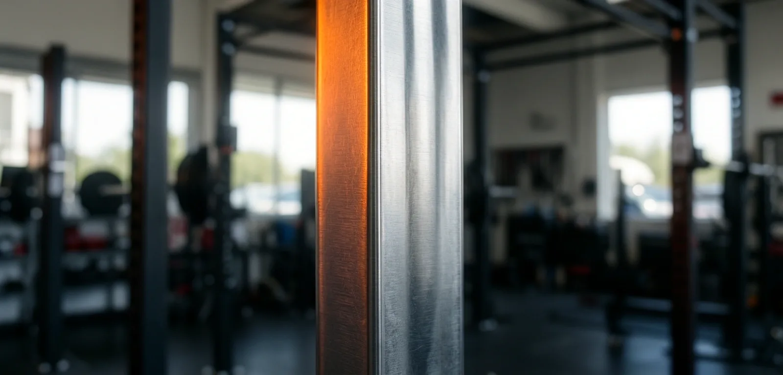 Brushed steel equipment detail